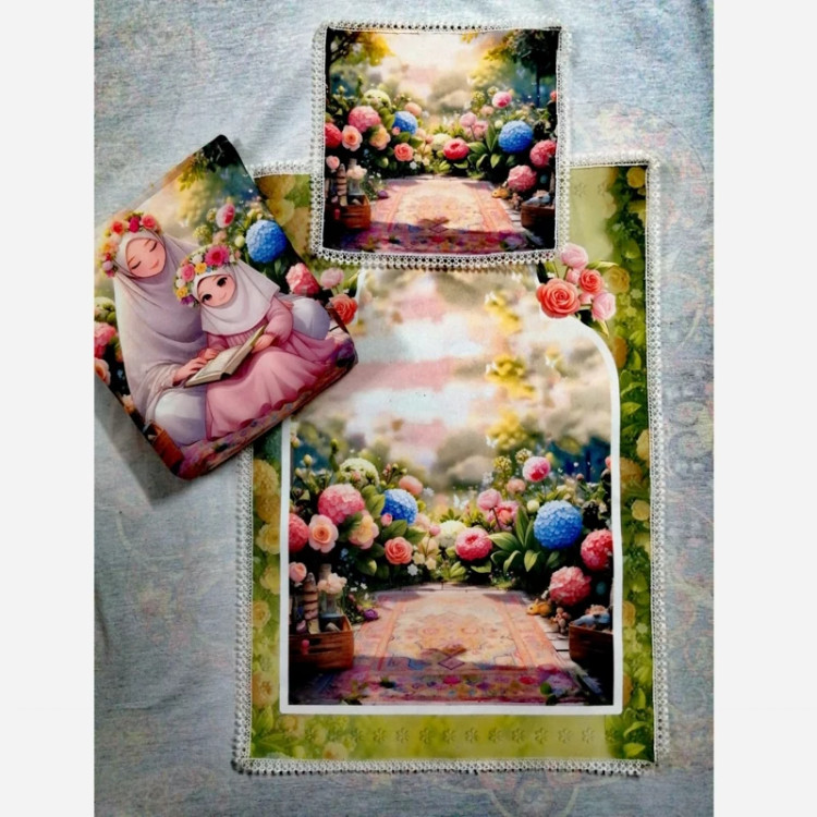 ست کیف و سجاده خوش رنگ بسته یک عددی