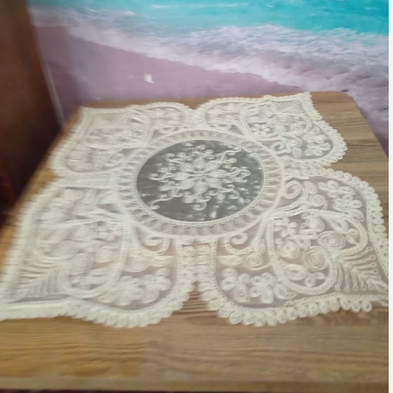 رومیزی قشنگ سه تیکه جنس دانتل بسته یک عددی
