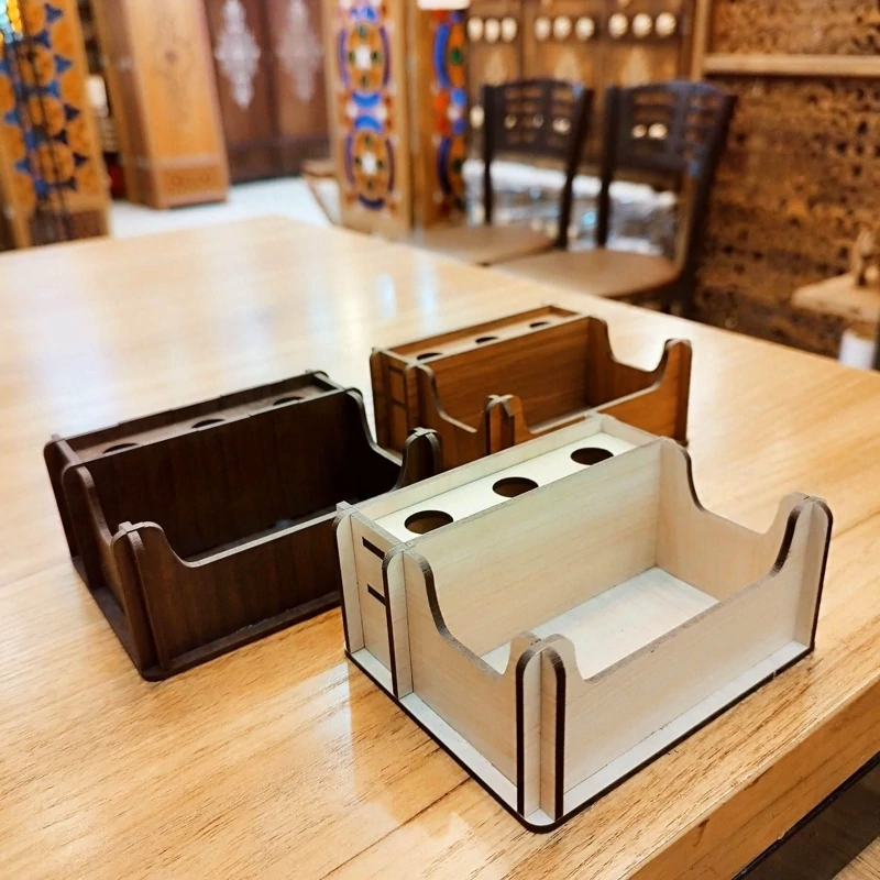 جا مدادی چوبی مدل رومیزی دارای جای کارت بسته یک عددی