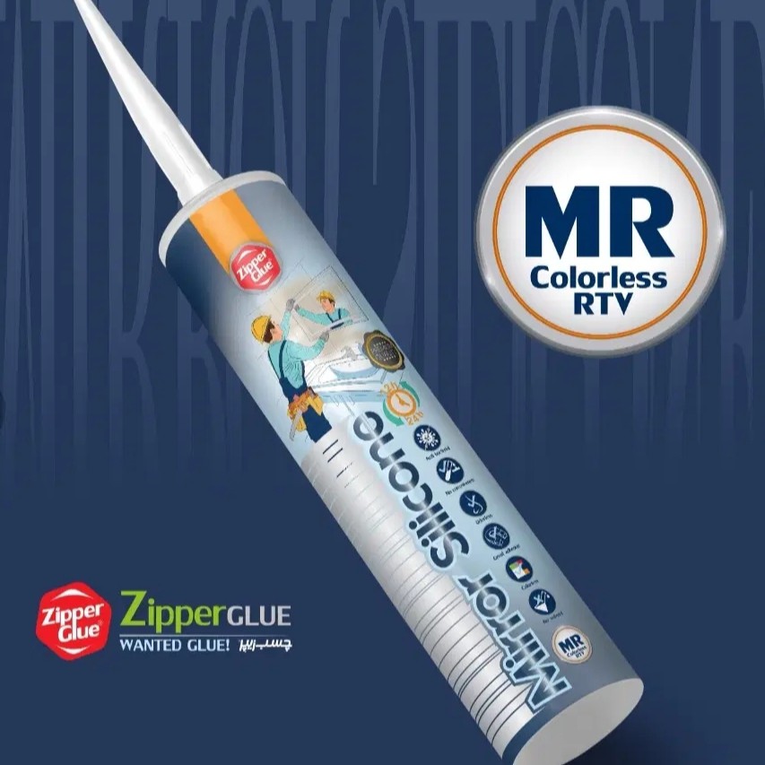 چسب اکواریوم سیلیکونی آینه زیپر 310 گرمی ضد قارچ